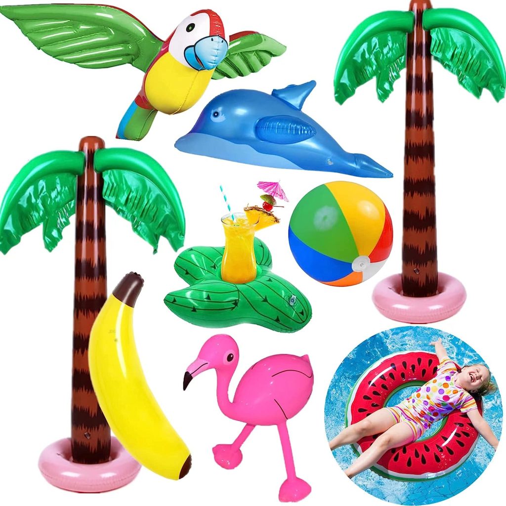 flotador banana para fiesta tematica en piscina