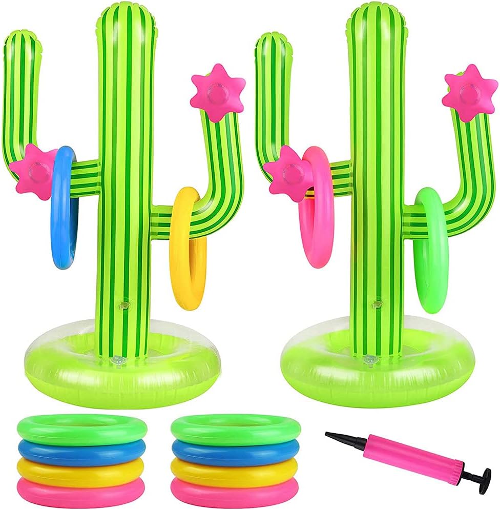 flotador cactus para juego en piscina