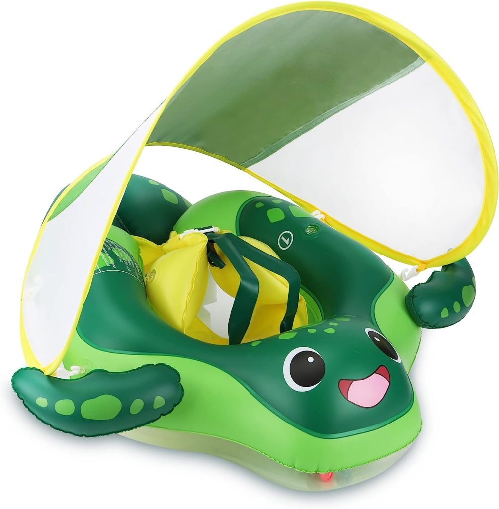 flotador tortuga bebe sombrilla